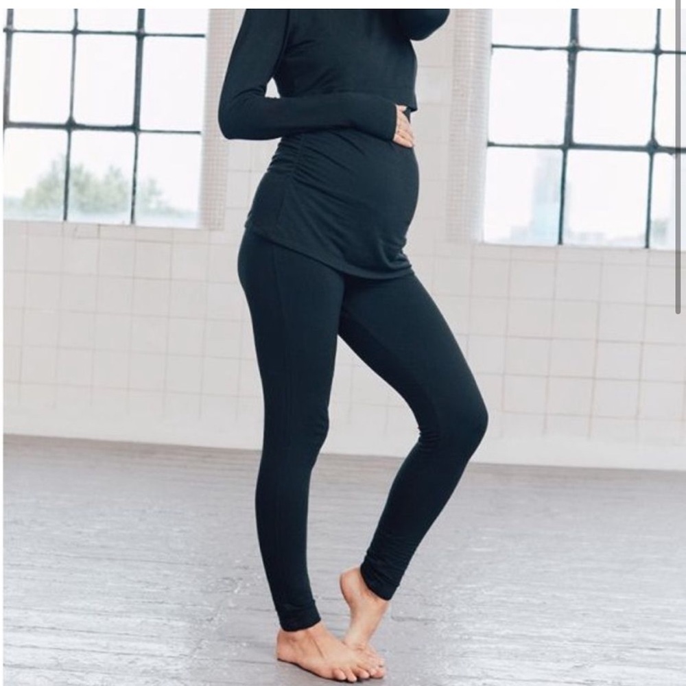Seraphine Black Thermal Maternity Leggings